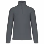Enzo - Fleece met ritskraag, convoy grey — productfoto 28