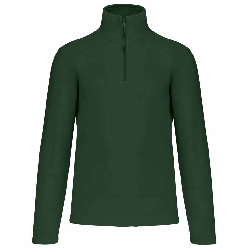Enzo - Fleece met ritskraag, forest green — productfoto 31