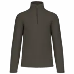 Enzo - Fleece met ritskraag, green olive — productfoto 34