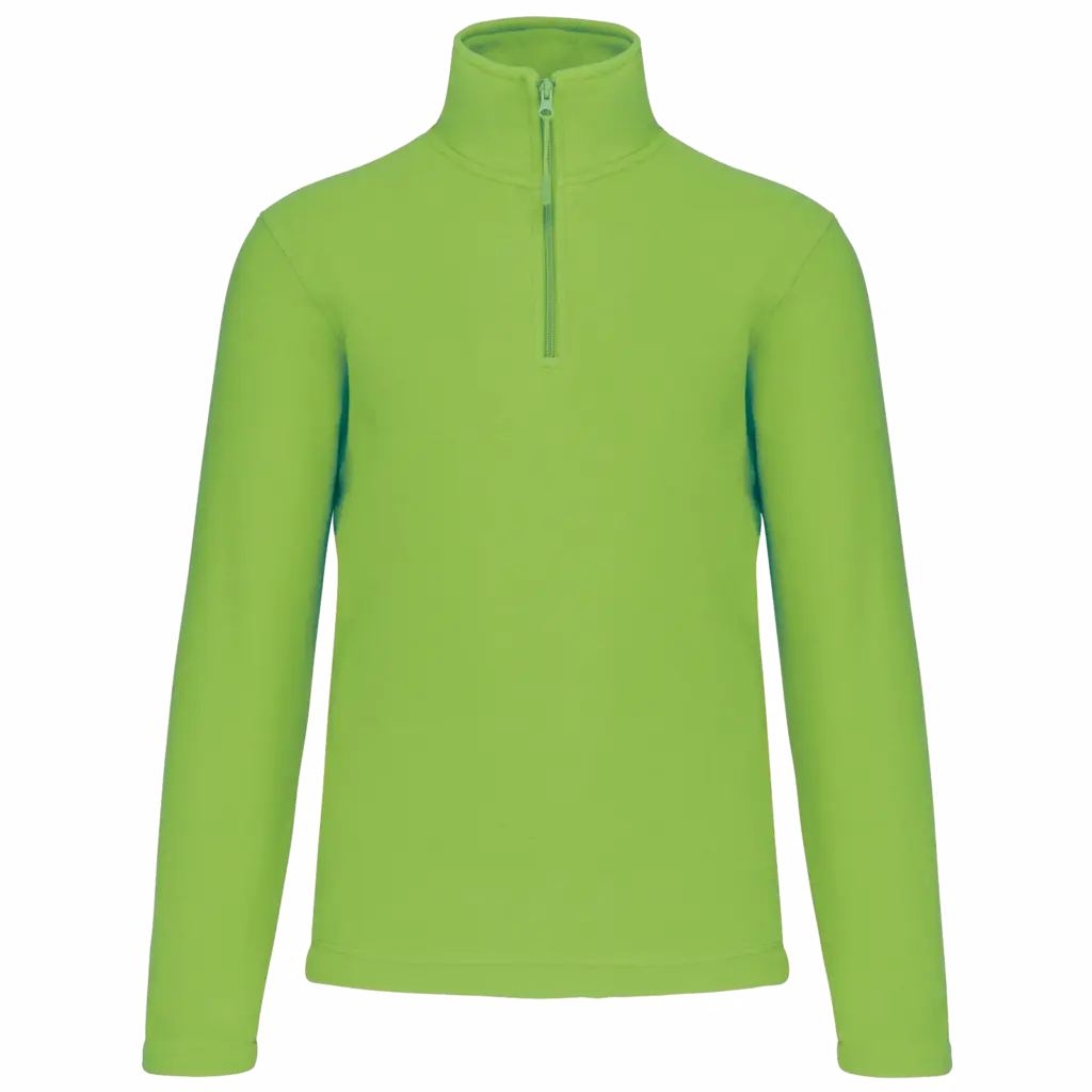 Enzo - Fleece met ritskraag, lime — productfoto 36