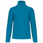 Enzo - Fleece met ritskraag, tropical blue — productfoto 44