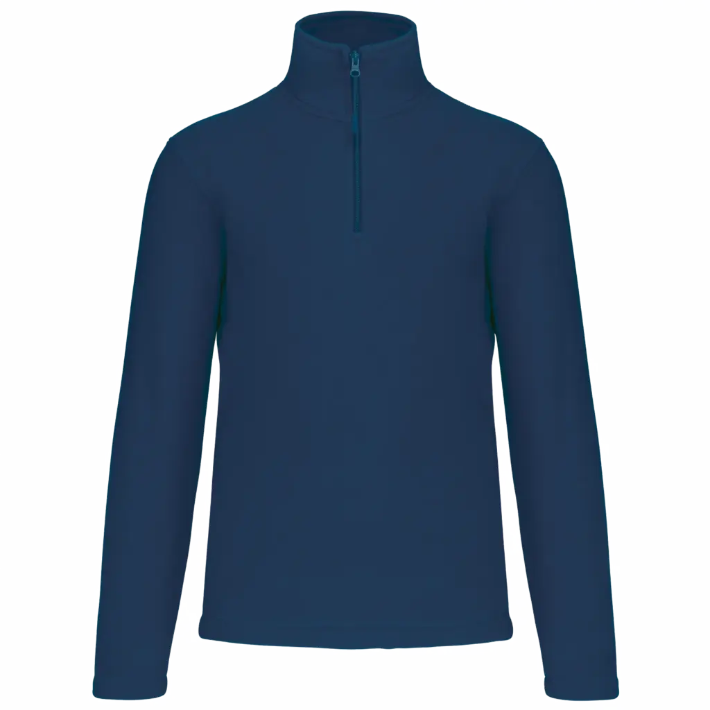 Enzo - Fleece met ritskraag, true indigo — productfoto 45