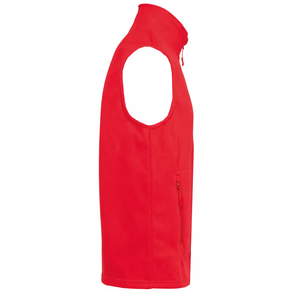 PS_K9120-S_RED - Hidalgo Ecologische uniseks bodywarmer van microfleece — productfoto 7