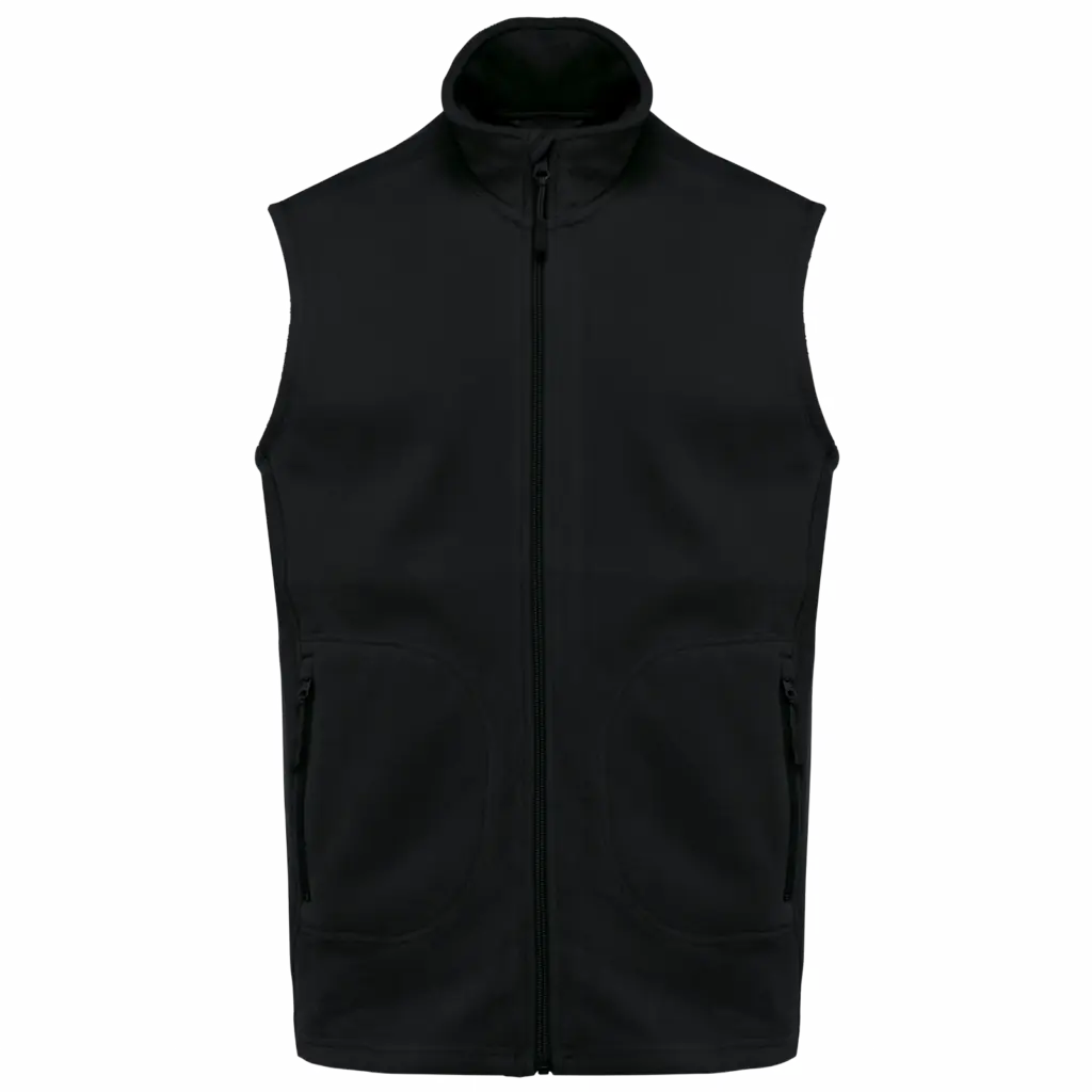 Ecologische uniseks bodywarmer van microfleece, black — productfoto 6