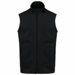 Ecologische uniseks bodywarmer van microfleece, black — productfoto 6