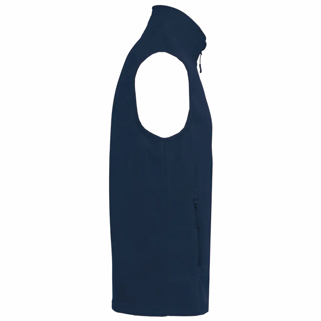 PS_K9120-S_NAVY - Hidalgo Ecologische uniseks bodywarmer van microfleece, navy — productfoto 6