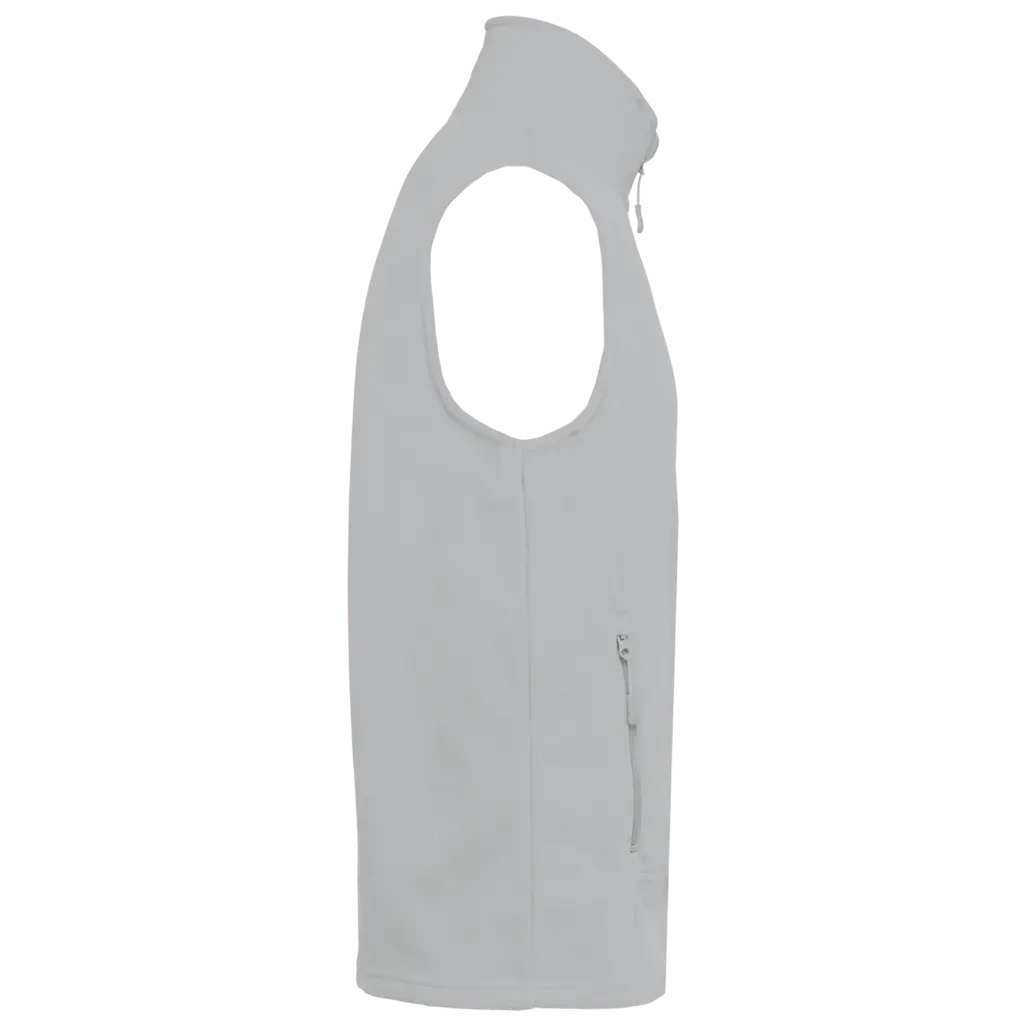 PS_K9120-S_SNOWGREY - Hidalgo Ecologische uniseks bodywarmer van microfleece, snow grey — productfoto 8