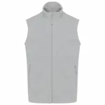 Ecologische uniseks bodywarmer van microfleece, snow grey — productfoto 9