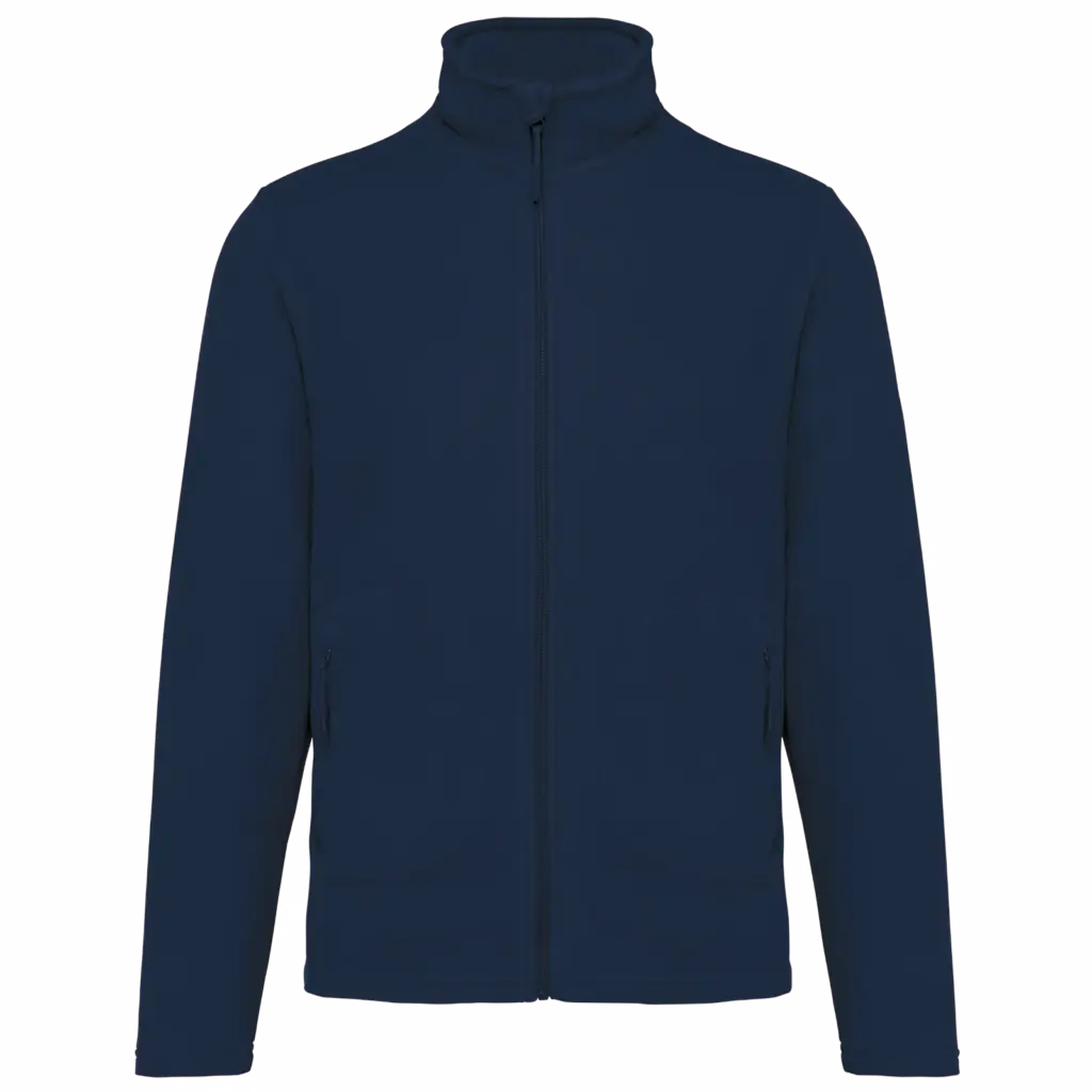 Ecologisch uniseks fleecevest, navy — productfoto 7