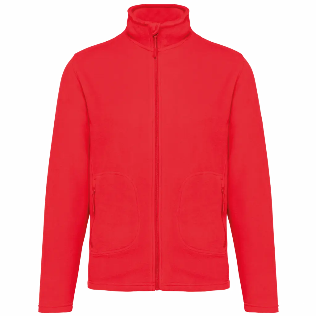 Ecologisch uniseks fleecevest, red — productfoto 8