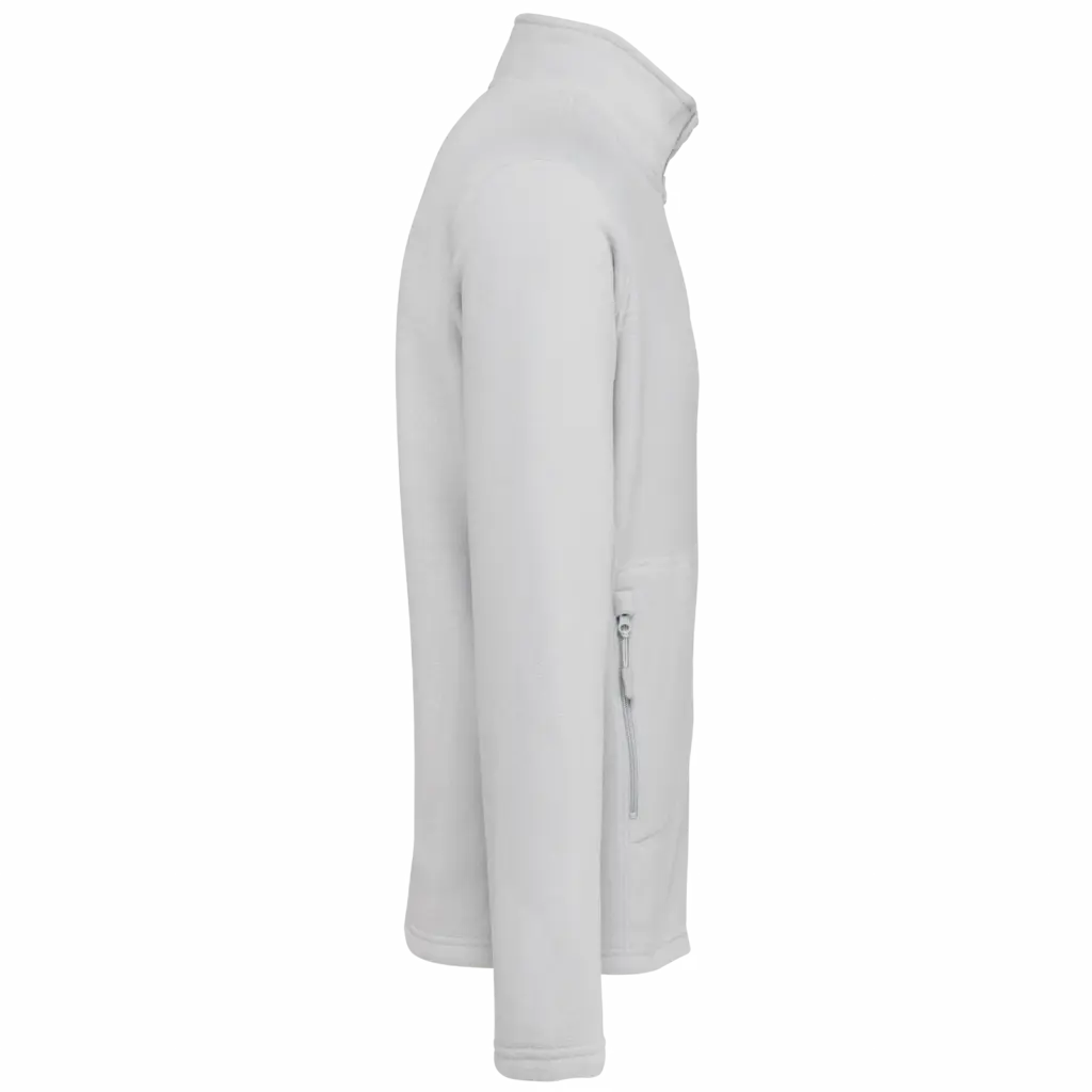 Ecologisch uniseks fleecevest, snow grey — productfoto 8