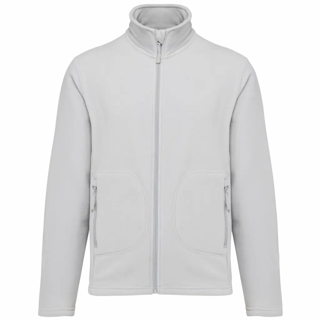 Ecologisch uniseks fleecevest, snow grey — productfoto 9