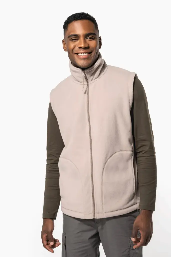 Bodywarmer van microfleece heren