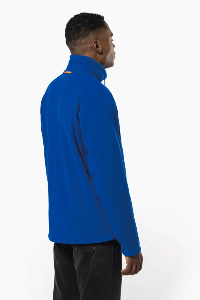 Microfleece met rits en raglanmouwen heren — productfoto 2
