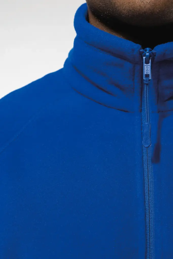 Microfleece met rits en raglanmouwen heren — productfoto 3