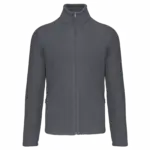 Microfleece met rits en raglanmouwen heren, convoy grey — productfoto 7