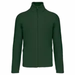 Microfleece met rits en raglanmouwen heren, forest green — productfoto 9