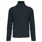 Microfleece met rits en raglanmouwen heren, navy — productfoto 10