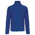 Microfleece met rits en raglanmouwen heren, royal blue — productfoto 12