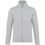 Microfleece met rits kind, ash heather — productfoto 6
