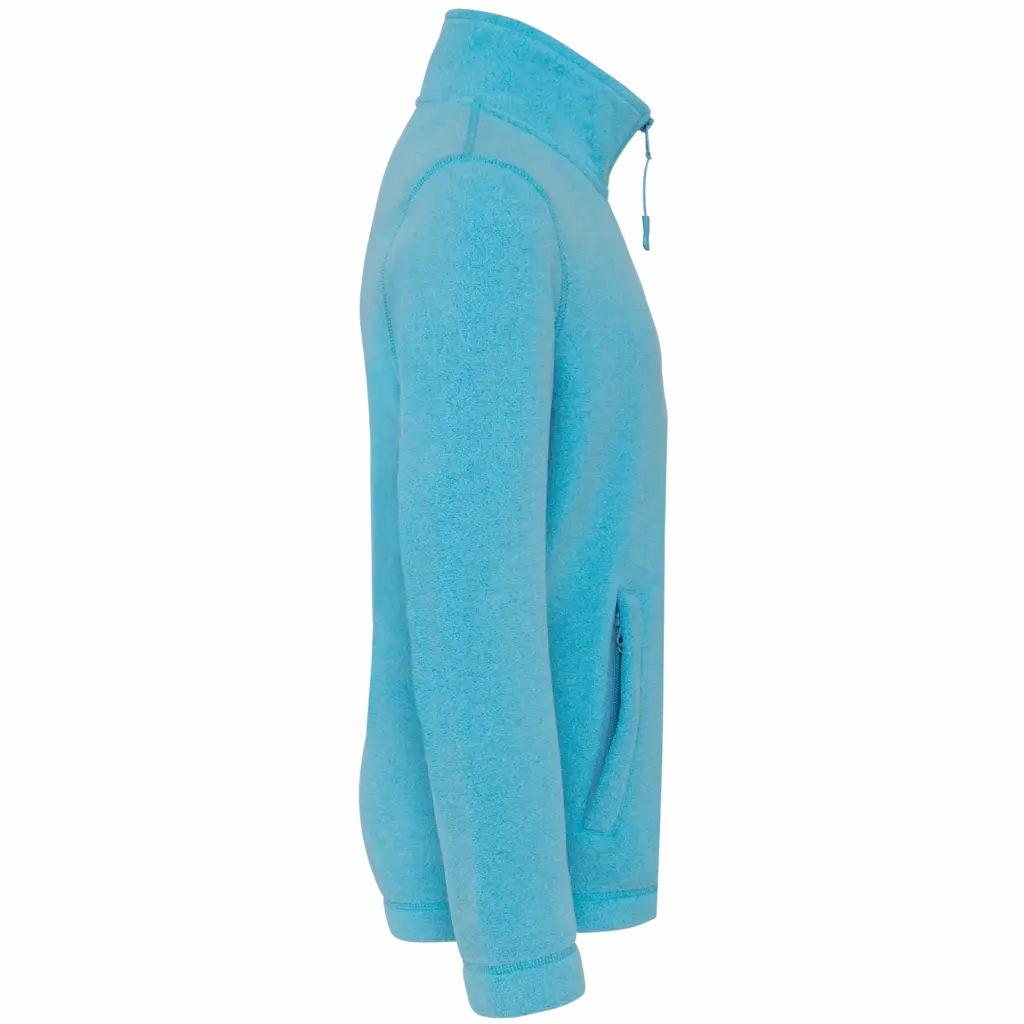 Microfleece met rits kind, cloudy blue heather — productfoto 7