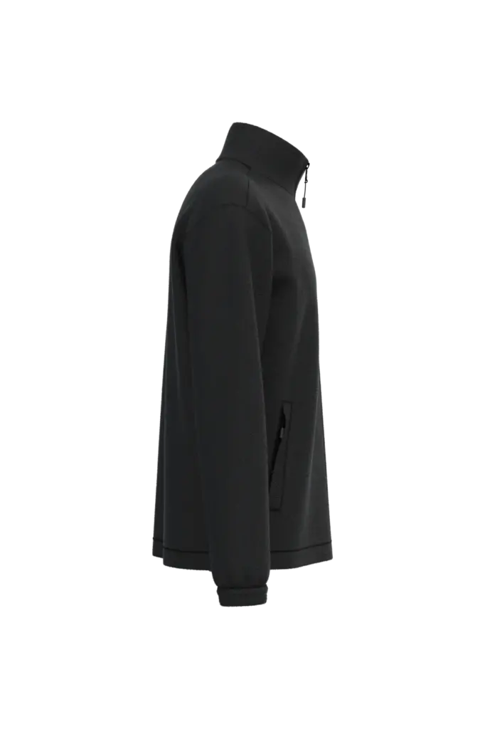 Verstelbaar fleecevest met elastische mouwboorden, black — productfoto 5