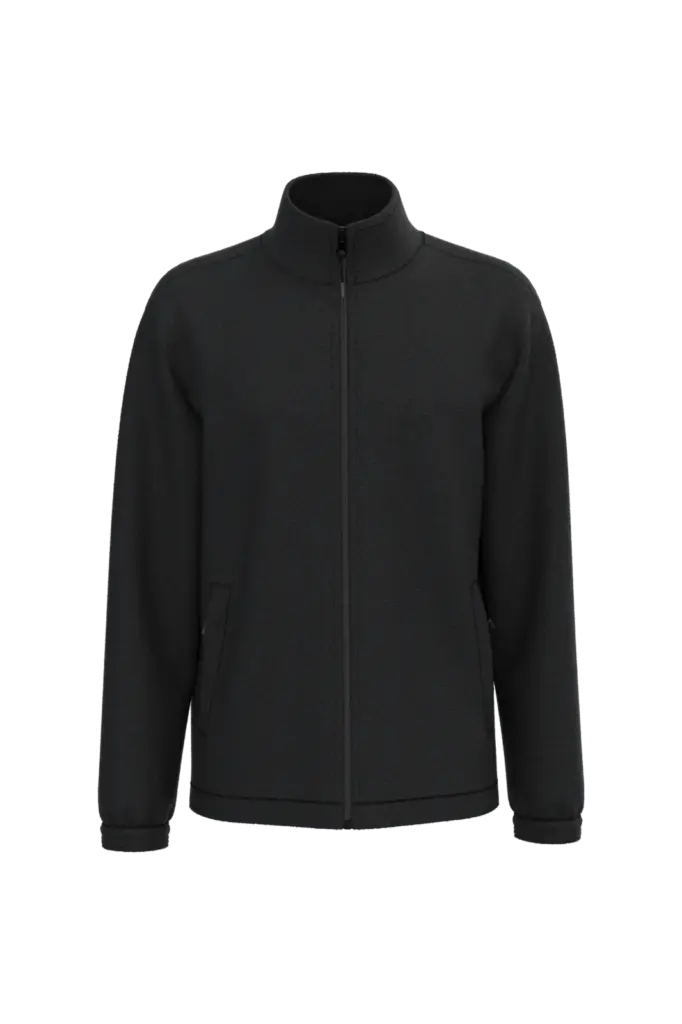 Verstelbaar fleecevest met elastische mouwboorden, black — productfoto 6
