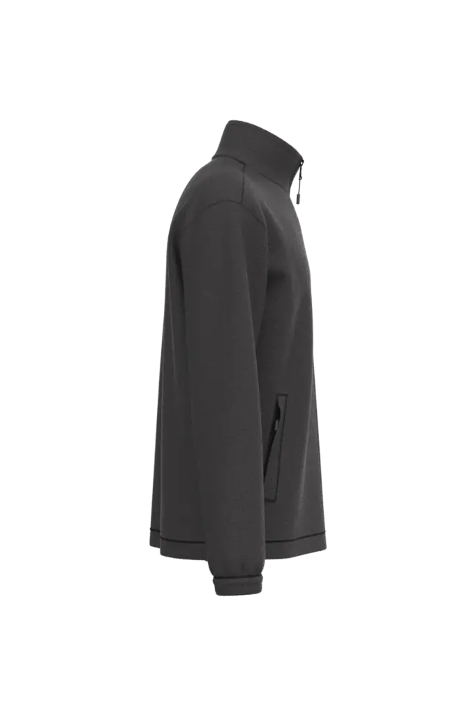 Verstelbaar fleecevest met elastische mouwboorden, dark grey — productfoto 6