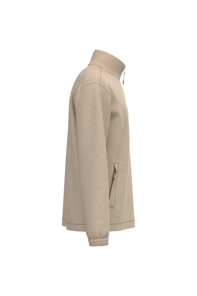 Verstelbaar fleecevest met elastische mouwboorden, light sand — productfoto 8