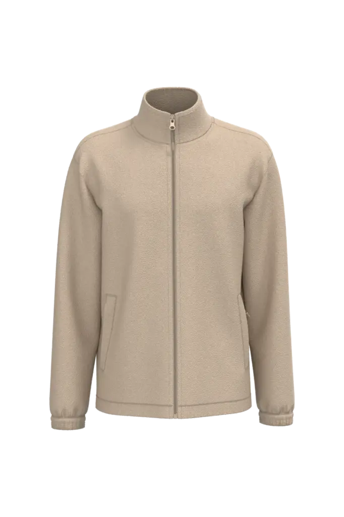 Verstelbaar fleecevest met elastische mouwboorden, light sand — productfoto 9