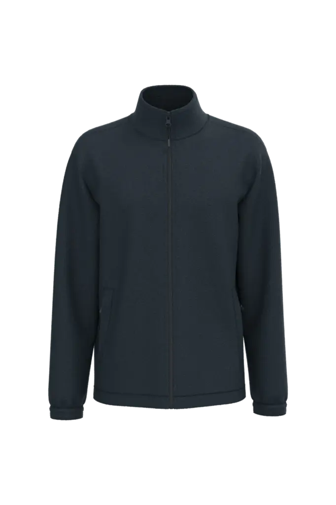 Verstelbaar fleecevest met elastische mouwboorden, navy — productfoto 10