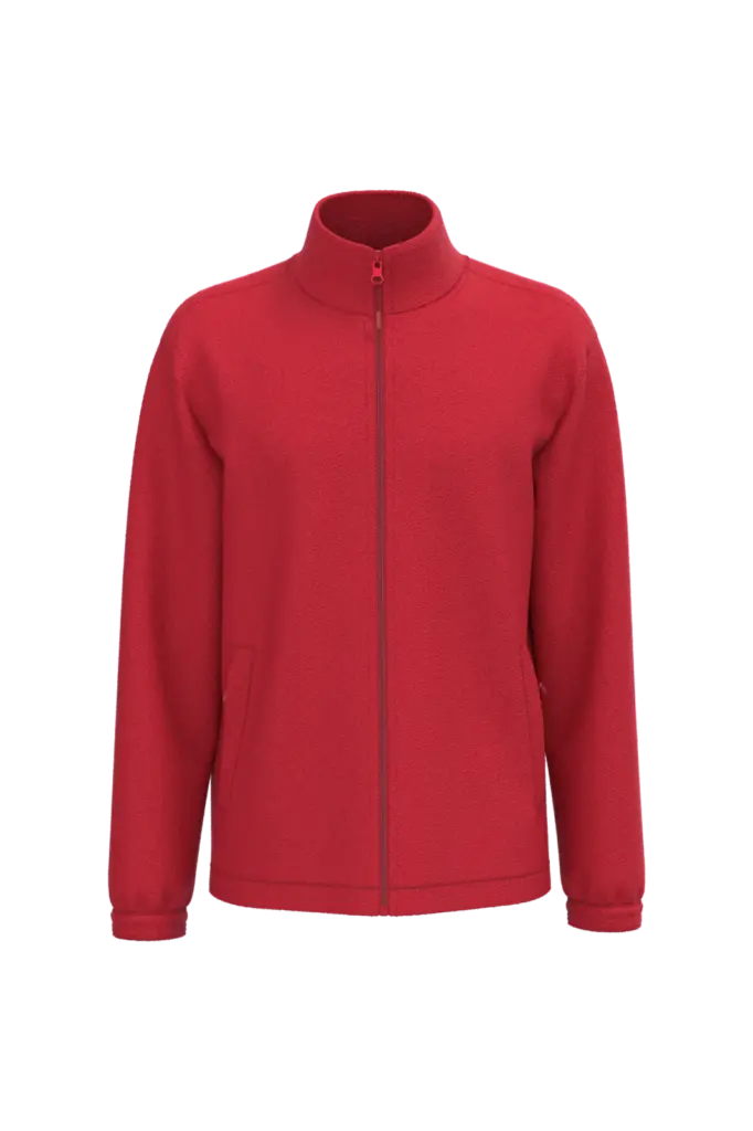 Verstelbaar fleecevest met elastische mouwboorden, red — productfoto 11