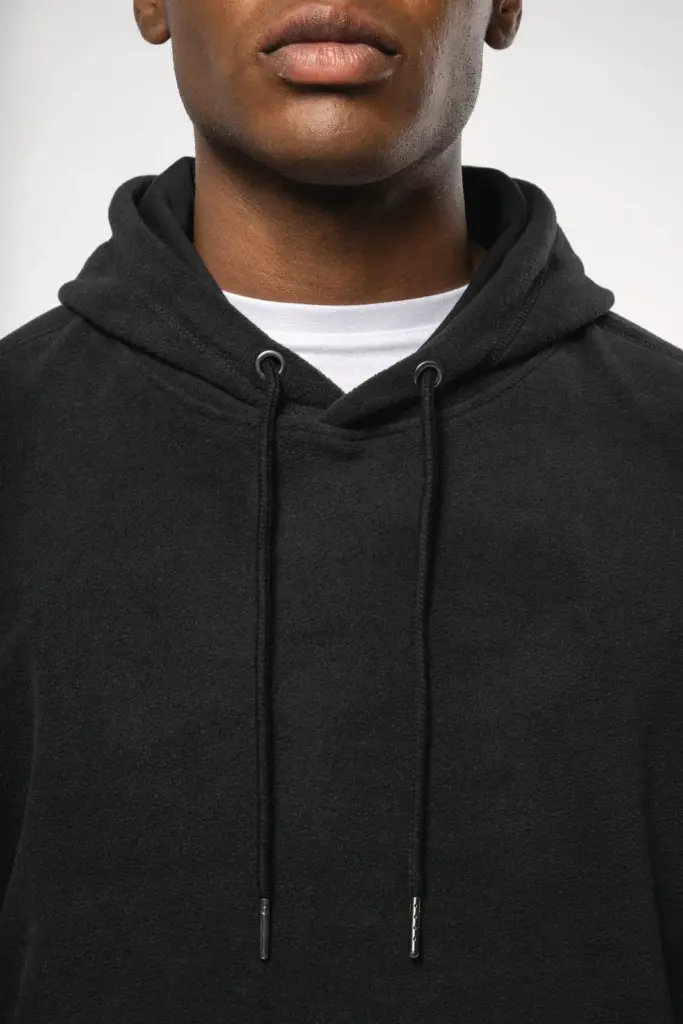 Oversized uniseks sweater met capuchon van gerecycled fleece — productfoto 4