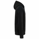Oversized uniseks sweater met capuchon van gerecycled fleece, black — productfoto 5