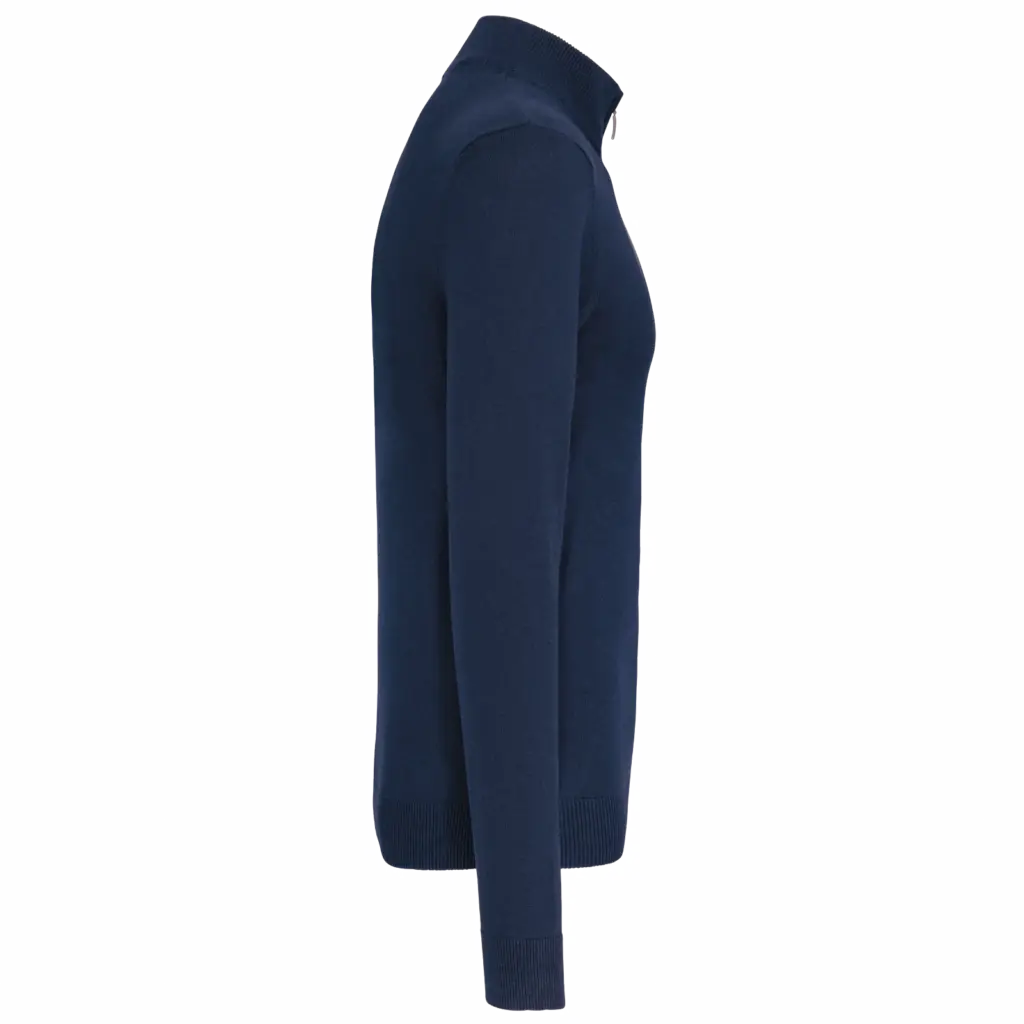 Heren cardigan met rits, navy — productfoto 8
