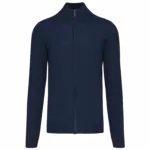 Heren cardigan met rits, navy — productfoto 9