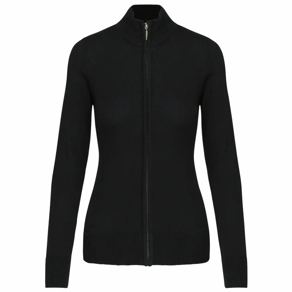 Dames cardigan met rits, black — productfoto 6