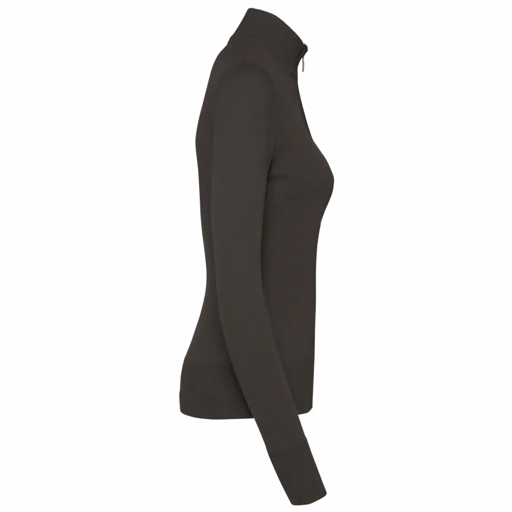 Dames cardigan met rits, dark grey — productfoto 6