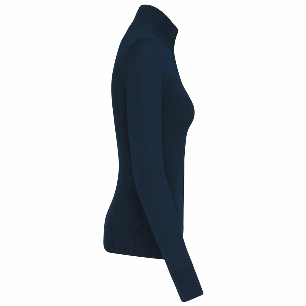 Dames cardigan met rits, navy — productfoto 8