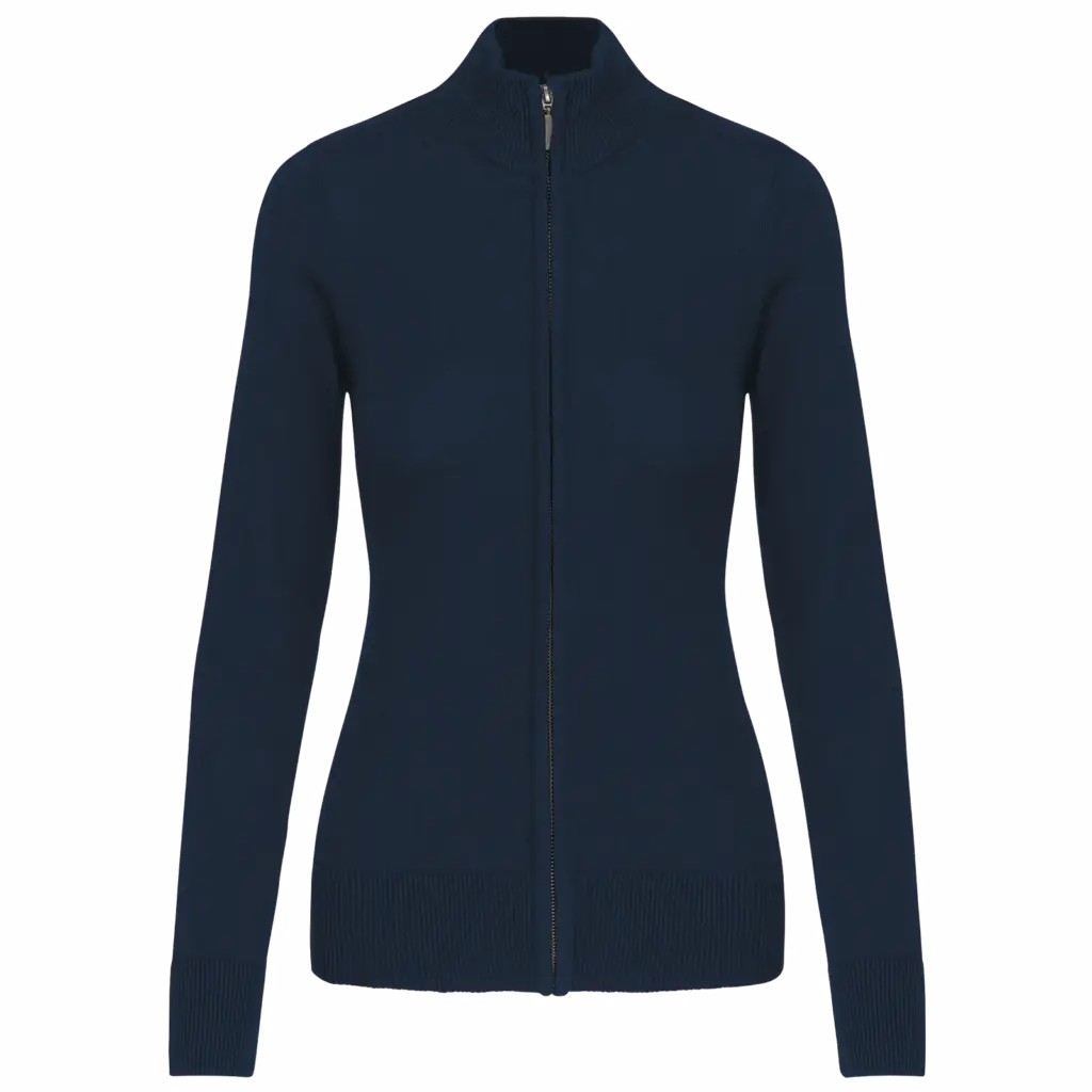 Dames cardigan met rits, navy — productfoto 9