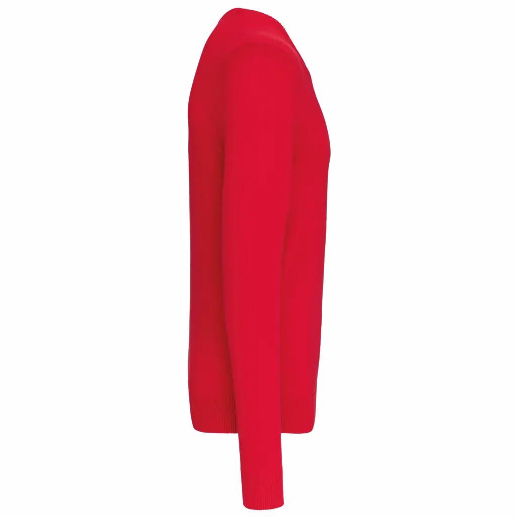 PS_K965-S_RED - Hidalgo-werbeartikel Heren pullover met v-hals — productfoto 14