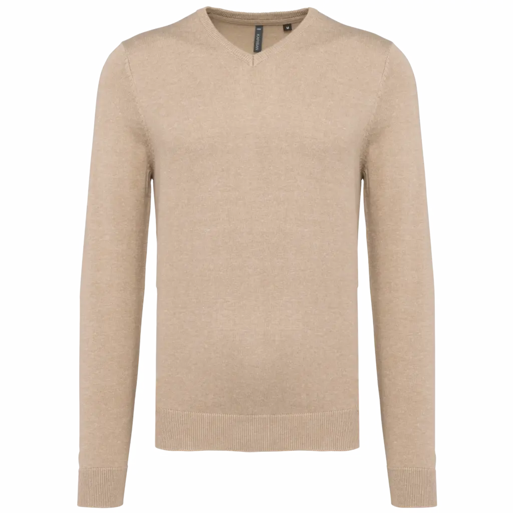 Custom Men's V-neck Pullover K965 Cotton Blend S-4XL — product photo 6