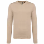 Heren pullover met v-hals, beige heather — productfoto 6