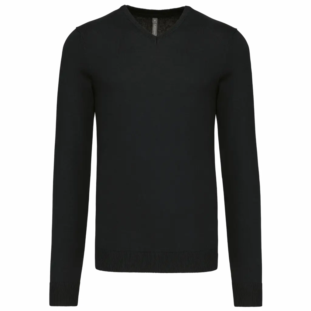 Custom Men's V-neck Pullover K965 Cotton Blend S-4XL — product photo 7