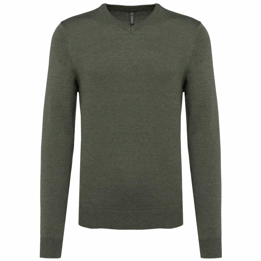 Custom Men's V-neck Pullover K965 Cotton Blend S-4XL — product photo 11