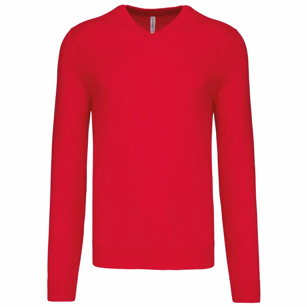Custom Men's V-neck Pullover K965 Cotton Blend S-4XL — product photo 15