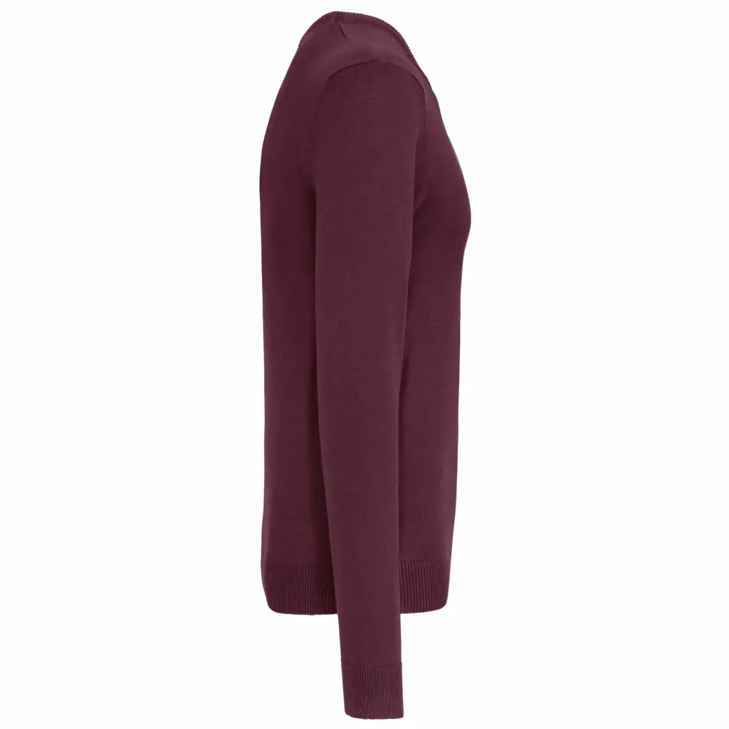 PS_K965-S_WINE - Hidalgo-werbeartikel Heren pullover met v-hals, wine — productfoto 15