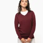 K966-3_2025 - Hidalgo-werbeartikel Dames pullover met v-hals