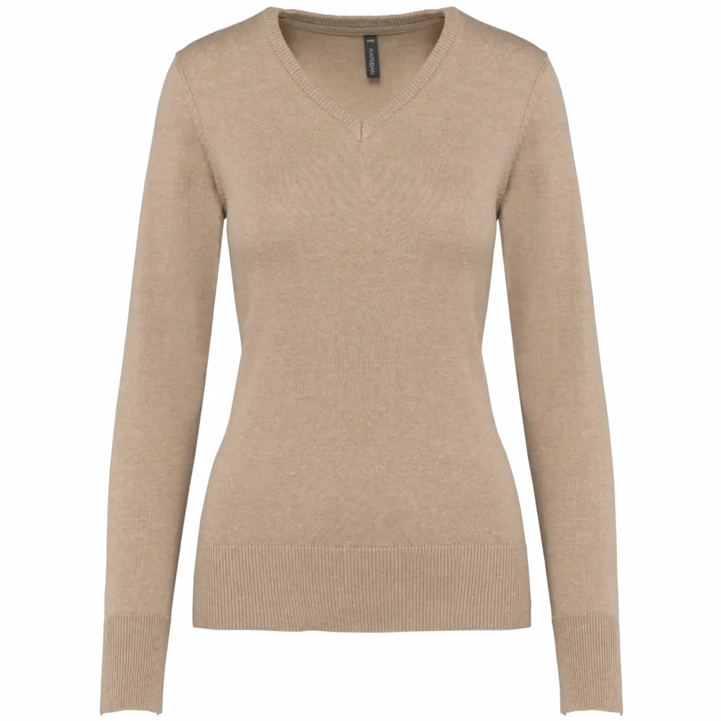 Damen V-Ausschnitt Pullover K966 bedrucken Baumwolle XS-3XL — Produktfoto 6