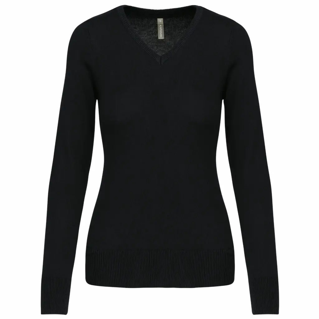 Damen V-Ausschnitt Pullover K966 bedrucken Baumwolle XS-3XL — Produktfoto 7